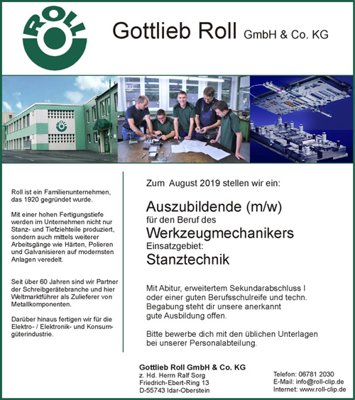Stellenangebot Auszubildende (m/w) Werkzeugmechaniker Stellenangebot Auszubildende (m/w) Werkzeugmechaniker